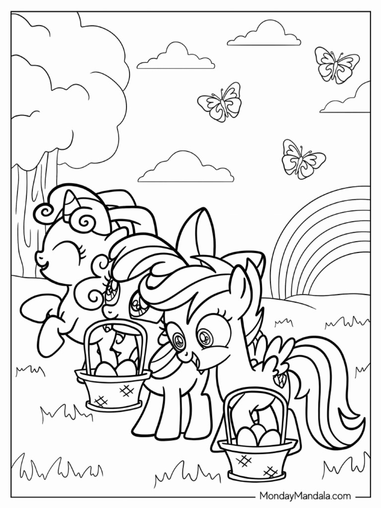 Easter My Little Pony Coloring Sheet | PDF