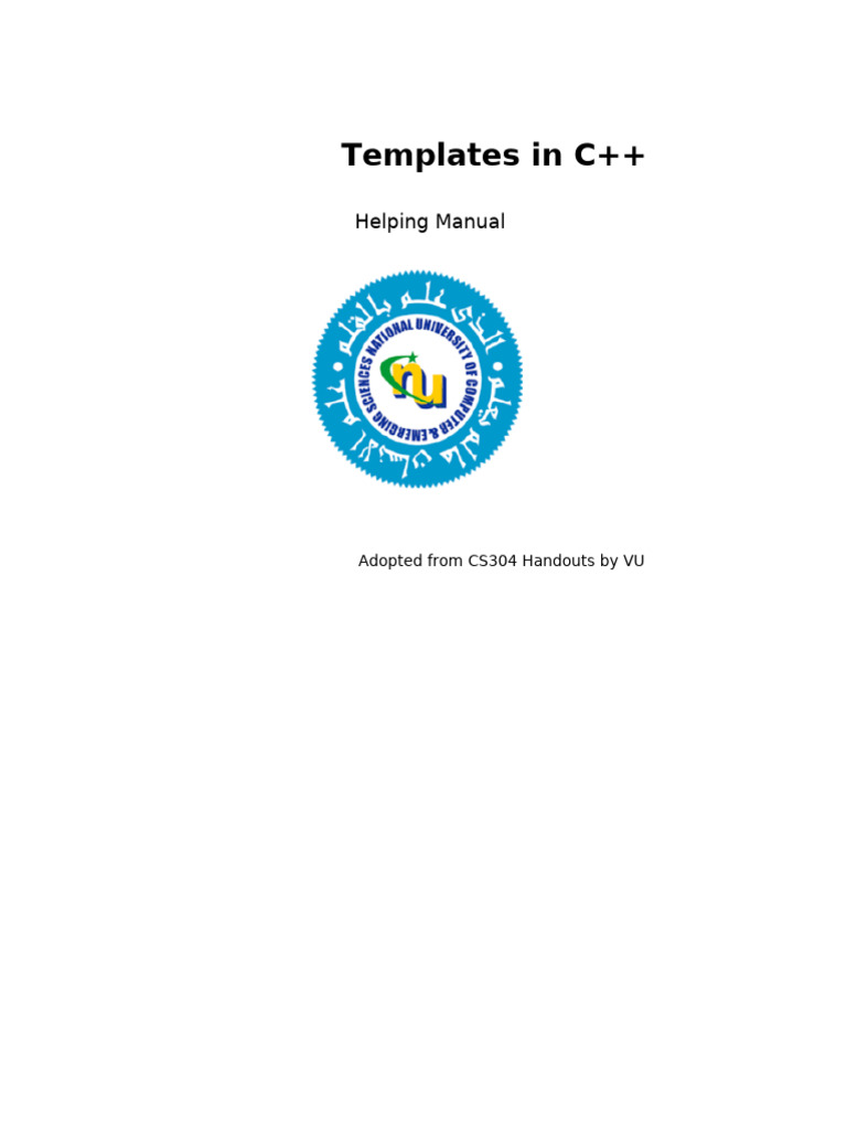 Templates Helping Material Pdf Class Computer Programming C