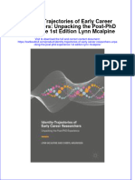 Textbook Identity Trajectories of Early Career Researchers Unpacking The Post PHD Experience 1St Edition Lynn Mcalpine Ebook All Chapter PDF