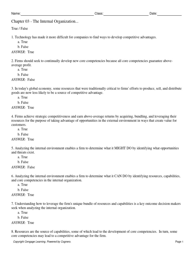 Chapter 3 | PDF | Competitive Advantage | Outsourcing