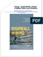 Download textbook Highwall Mining Applicability Design Safety 1St Edition John Loui Porathur ebook all chapter pdf 