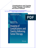 Textbook Imaging of Complications and Toxicity Following Tumor Therapy 1St Edition Hans Ulrich Kauczor Ebook All Chapter PDF