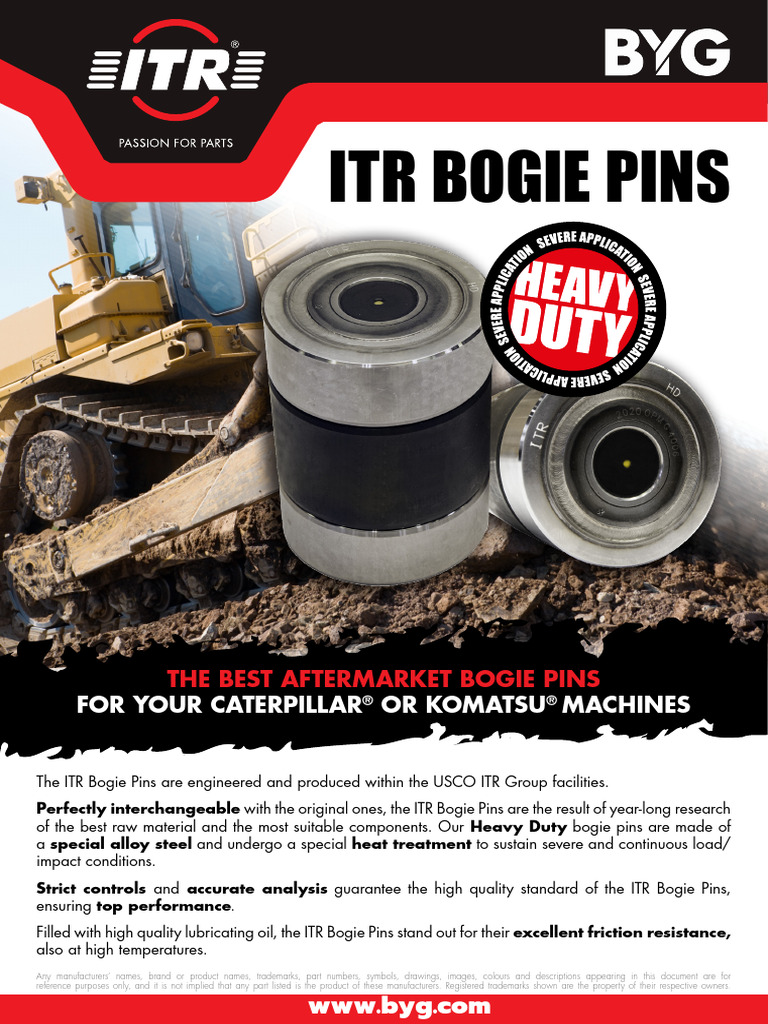 Itr Repair Parts Bogie Pins Pdf Secondary Sector Of The Economy