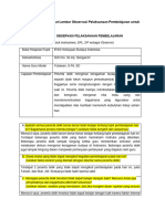 2.1 - Lampiran 5. LK 4 Format Lembar Observasi Pelaksanaan Pembelajaran untuk Observer