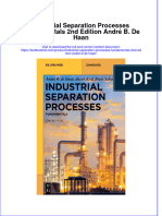 PDF Industrial Separation Processes Fundamentals 2Nd Edition Andre B de Haan Ebook Full Chapter