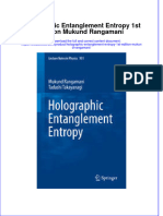 Download textbook Holographic Entanglement Entropy 1St Edition Mukund Rangamani ebook all chapter pdf 