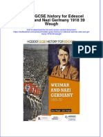 Textbook Hodder Gcse History For Edexcel Weimar and Nazi Germany 1918 39 Waugh Ebook All Chapter PDF