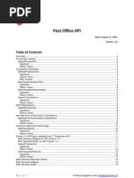 Post Office API Specification Version 2.0