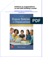 PDF Human Relations in Organizations Applications and Skill Building Lussier Ebook Full Chapter