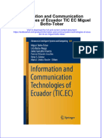 Download textbook Information And Communication Technologies Of Ecuador Tic Ec Miguel Botto Tobar ebook all chapter pdf 
