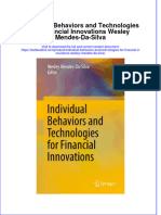 Download textbook Individual Behaviors And Technologies For Financial Innovations Wesley Mendes Da Silva ebook all chapter pdf 