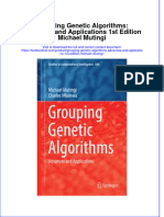 Download textbook Grouping Genetic Algorithms Advances And Applications 1St Edition Michael Mutingi ebook all chapter pdf 