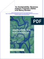 Download textbook Innovation For Sustainability Business Transformations Towards A Better World Nancy Bocken ebook all chapter pdf 