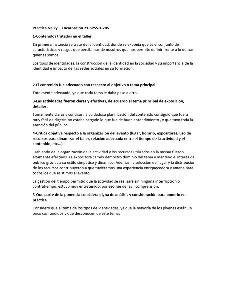 Practica 10 Puntos | PDF | Crecimiento personal y profesional