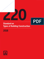 NFPA-220-2018 _ Norma sobre tipos de construcción de edificios en función de la combustibilidad y el grado de resistencia al fuego de los elementos estructurales de un edificio.