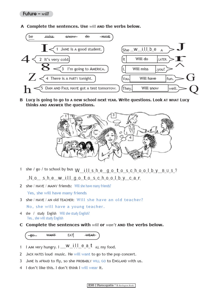 Future With Will Exercises - Homework 2 | PDF