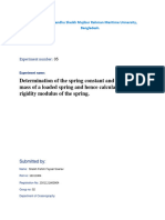 Determination of The Spring Constant and