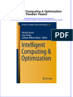 Download textbook Intelligent Computing Optimization Pandian Vasant ebook all chapter pdf 