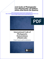 PDF International Code of Phylogenetic Nomenclature Phylocode 1St Edition Philip D Cantino and Kevin de Queiroz Ebook Full Chapter