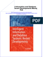 Textbook Intelligent Information and Database Systems Recent Developments Maciej Huk Ebook All Chapter PDF