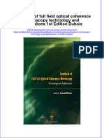 Download textbook Handbook Of Full Field Optical Coherence Microscopy Technology And Applications 1St Edition Dubois ebook all chapter pdf 