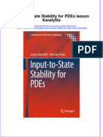 Textbook Input To State Stability For Pdes Iasson Karafyllis Ebook All Chapter PDF