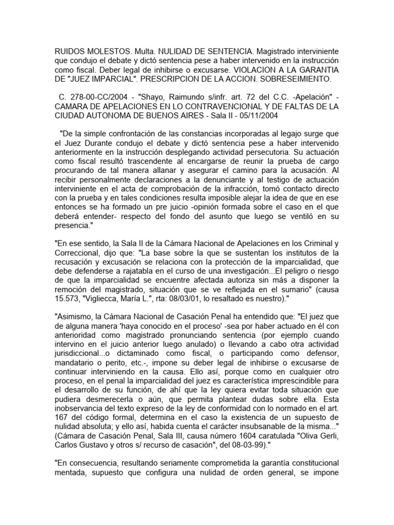 1 2 05 ruidos molestos nulidad sentencia x pdf fiscal debido al
