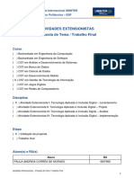 Atividades Extensionistas - Modelo de Proposta de Tema e Trabalho Final1