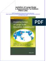 Textbook Implementation of Large Scale Education Assessments 1St Edition Petra Lietz Ebook All Chapter PDF