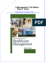 Download full chapter Healthcare Management 11Th Edition Rose T Dunn pdf docx