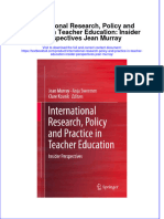 Download textbook International Research Policy And Practice In Teacher Education Insider Perspectives Jean Murray ebook all chapter pdf 