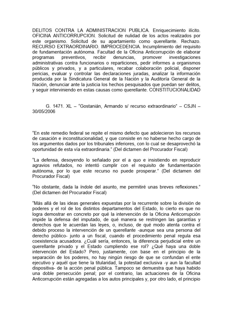 Delitos contra la Administración Pública | PDF | Fiscal | Ley procesal