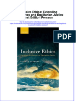 Textbook Inclusive Ethics Extending Beneficence and Egalitarian Justice First Edition Persson Ebook All Chapter PDF