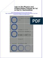 Download textbook Handbook On The Physics And Chemistry Of Rare Earths Volume 45 1St Edition Karl A Gschneidner ebook all chapter pdf 