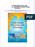 Textbook Indian Ocean Resources and Technology 1St Edition Ganpat Singh Roonwal Ebook All Chapter PDF