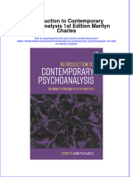 PDF Introduction To Contemporary Psychoanalysis 1St Edition Marilyn Charles Ebook Full Chapter