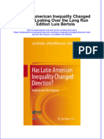 Download textbook Has Latin American Inequality Changed Direction Looking Over The Long Run 1St Edition Luis Bertola ebook all chapter pdf 