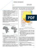 Lista de Exercícios - Geopolítica Da África