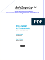Textbook Introduction To Econometrics 3Rd Edition James H Stock Ebook All Chapter PDF