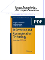 Download textbook Information And Communication Technology Proceedings Of Icict 2016 1St Edition Durgesh Kumar Mishra ebook all chapter pdf 