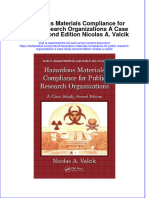 Download textbook Hazardous Materials Compliance For Public Research Organizations A Case Study Second Edition Nicolas A Valcik ebook all chapter pdf 
