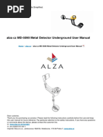 MD 5090 Metal Detector Underground Manual