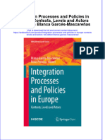 Textbook Integration Processes and Policies in Europe Contexts Levels and Actors 1St Edition Blanca Garces Mascarenas Ebook All Chapter PDF