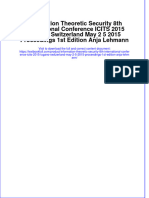 Download textbook Information Theoretic Security 8Th International Conference Icits 2015 Lugano Switzerland May 2 5 2015 Proceedings 1St Edition Anja Lehmann ebook all chapter pdf 