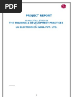 Project Report: The Training & Development Practices LG Electronics India Pvt. LTD