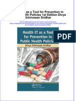 Textbook Health It As A Tool For Prevention in Public Health Policies 1St Edition Divya Srinivasan Sridhar Ebook All Chapter PDF
