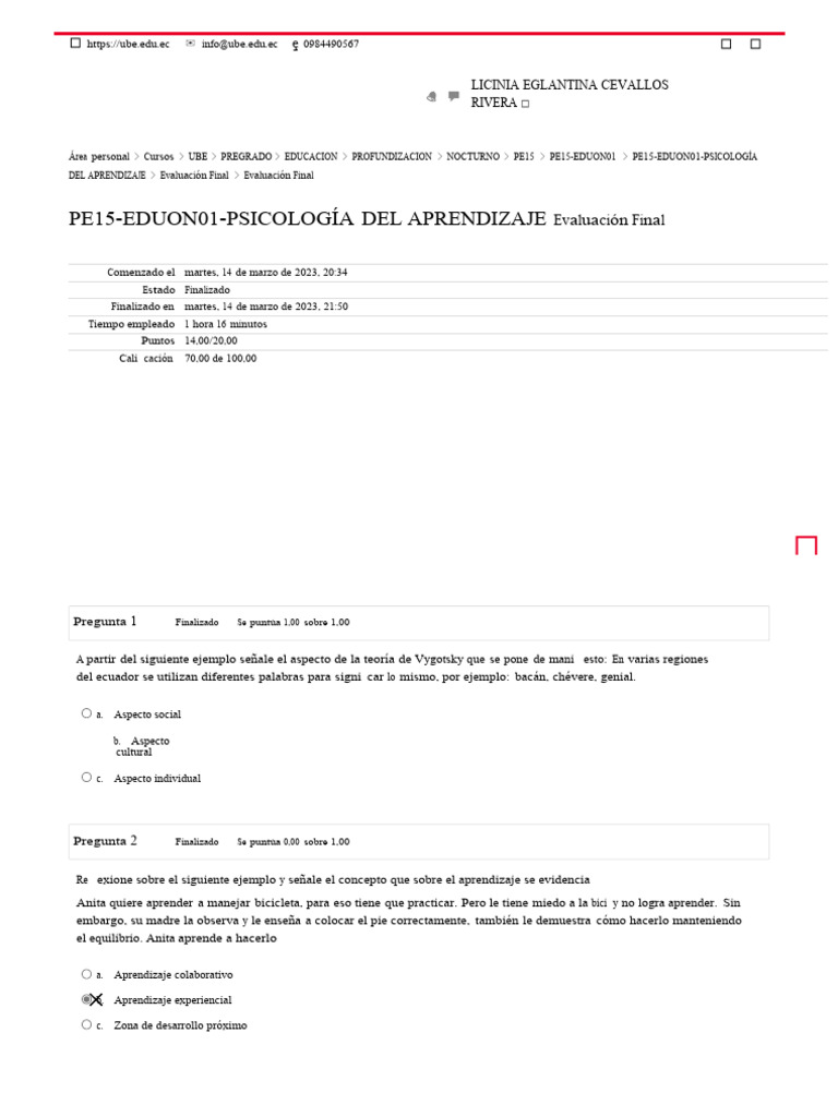 Evaluación Final_ psicologia Revisión del intento. Licy m PDF