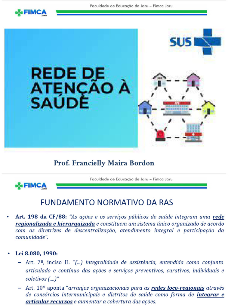 Fundamentos e Implantação da RAS | PDF | Promoção de saúde | Sistema de ...