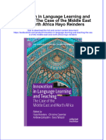 PDF Innovation in Language Learning and Teaching The Case of The Middle East and North Africa Hayo Reinders Ebook Full Chapter