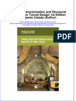 PDF Ground Characterization and Structural Analyses For Tunnel Design 1St Edition Benjamin Celada Author Ebook Full Chapter